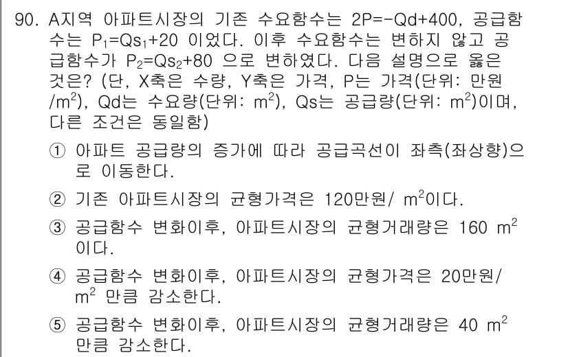 감정평가사_1차_1교시(구) 2025년 90번 - 정답과 핵심 포인트를 검수 중인 기출문제
