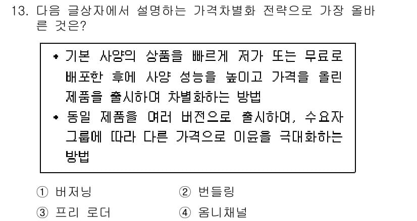 전자상거래관리사_1급 2018년 13번 - 정답과 핵심 포인트를 검수 중인 기출문제