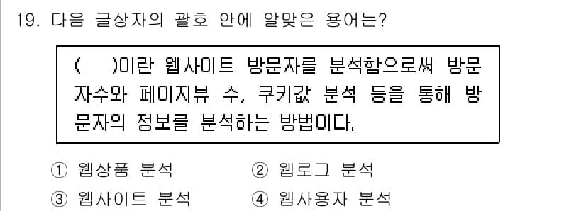 전자상거래관리사_1급 2018년 19번 - 정답과 핵심 포인트를 검수 중인 기출문제