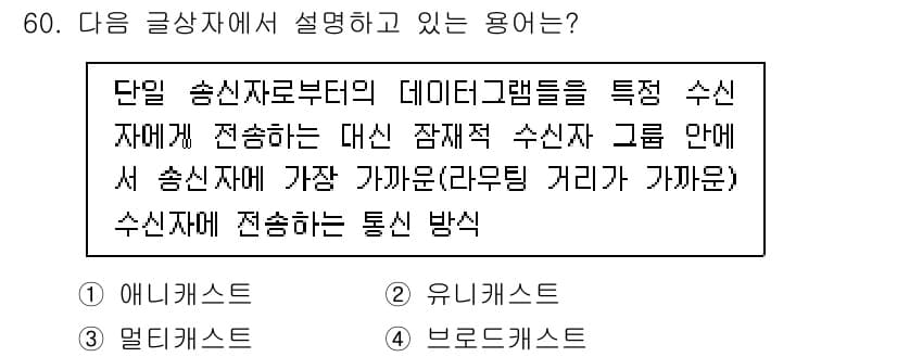 전자상거래관리사_1급 2018년 60번 - 정답과 핵심 포인트를 검수 중인 기출문제