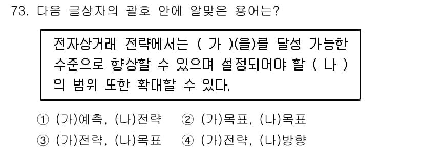 전자상거래관리사_1급 2018년 74번 - 정답과 핵심 포인트를 검수 중인 기출문제