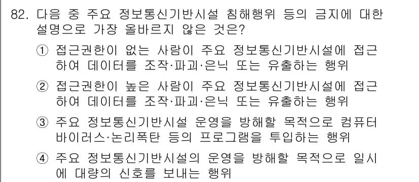 전자상거래관리사_1급 2018년 83번 - 정답과 핵심 포인트를 검수 중인 기출문제