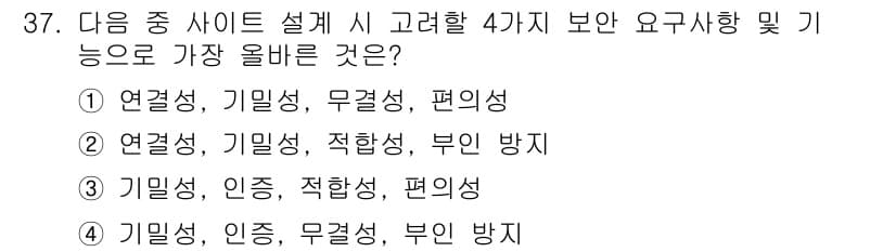 전자상거래관리사_1급 2020년 37번 - 정답과 핵심 포인트를 검수 중인 기출문제