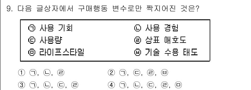 전자상거래관리사_1급 2020년 9번 - 정답과 핵심 포인트를 검수 중인 기출문제