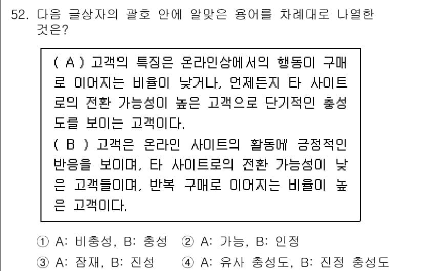 전자상거래관리사_1급 2021년 51번 - 정답과 핵심 포인트를 검수 중인 기출문제