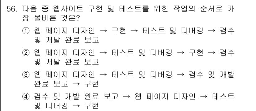 전자상거래관리사_1급 2021년 55번 - 정답과 핵심 포인트를 검수 중인 기출문제