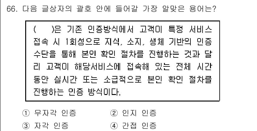 전자상거래관리사_1급 2021년 65번 - 정답과 핵심 포인트를 검수 중인 기출문제