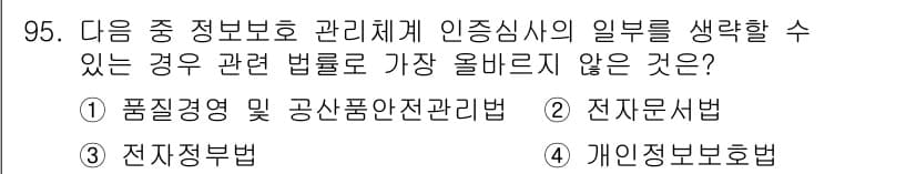 전자상거래관리사_1급 2021년 94번 - 정답과 핵심 포인트를 검수 중인 기출문제