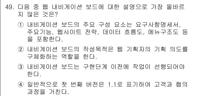 전자상거래관리사_1급 2022년 49번 - 정답과 핵심 포인트를 검수 중인 기출문제