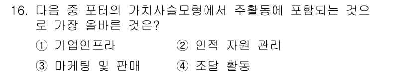 전자상거래관리사_1급 2023년 16번 - 정답과 핵심 포인트를 검수 중인 기출문제
