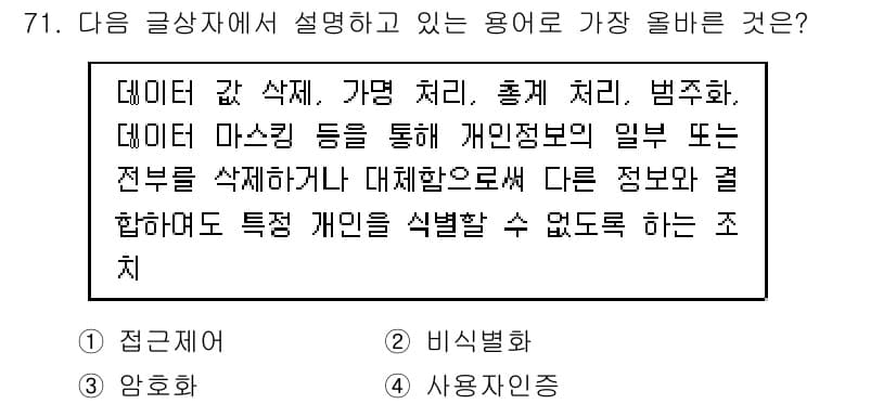 전자상거래관리사_1급 2023년 71번 - 정답과 핵심 포인트를 검수 중인 기출문제