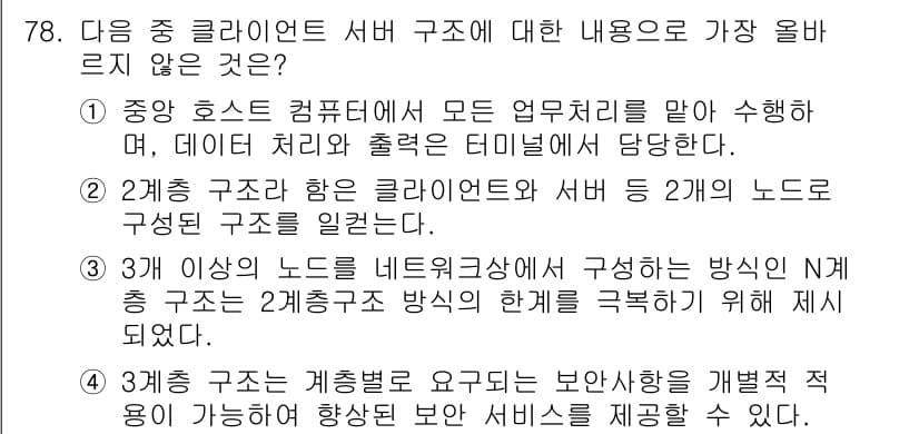 전자상거래관리사_1급 2023년 78번 - 정답과 핵심 포인트를 검수 중인 기출문제
