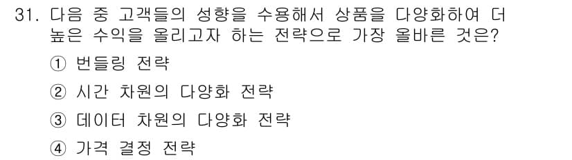 전자상거래관리사_1급 2024년 31번 - 정답과 핵심 포인트를 검수 중인 기출문제