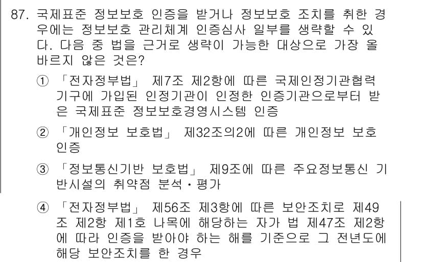 전자상거래관리사_1급 2024년 87번 - 정답과 핵심 포인트를 검수 중인 기출문제