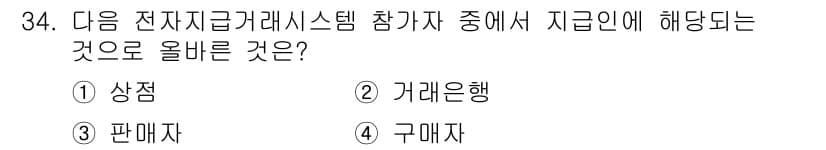 전자상거래관리사_2급 2019년 34번 - 정답과 핵심 포인트를 검수 중인 기출문제