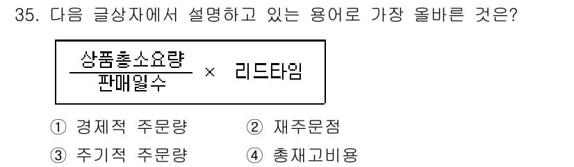 전자상거래관리사_2급 2019년 35번 - 정답과 핵심 포인트를 검수 중인 기출문제