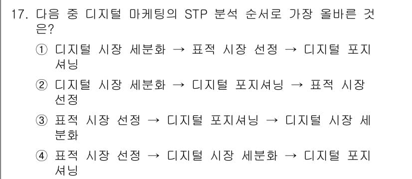 전자상거래관리사_2급 2020년 17번 - 정답과 핵심 포인트를 검수 중인 기출문제