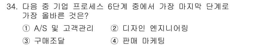 전자상거래관리사_2급 2020년 34번 - 정답과 핵심 포인트를 검수 중인 기출문제