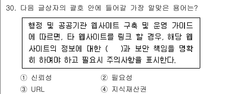 전자상거래관리사_2급 2021년 29번 - 정답과 핵심 포인트를 검수 중인 기출문제