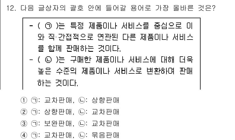 전자상거래관리사_2급 2022년 12번 - 정답과 핵심 포인트를 검수 중인 기출문제