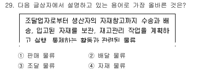 전자상거래관리사_2급 2022년 29번 - 정답과 핵심 포인트를 검수 중인 기출문제