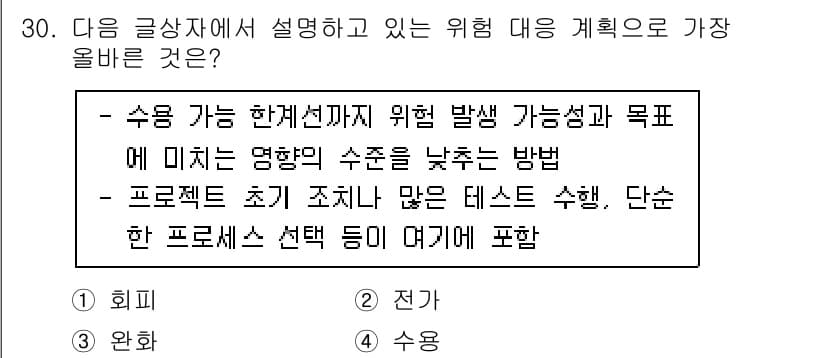 전자상거래관리사_2급 2022년 30번 - 수용 가능한 한계섹터에서 발생할 수 있는 위험을 줄이기 위해서는 명확한 ... 에 관한 핵심 기출문제