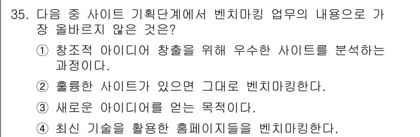 전자상거래관리사_2급 2022년 35번 - 정답과 핵심 포인트를 검수 중인 기출문제