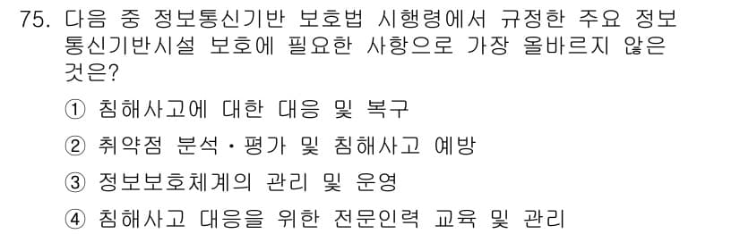 전자상거래관리사_2급 2022년 75번 - 정답과 핵심 포인트를 검수 중인 기출문제