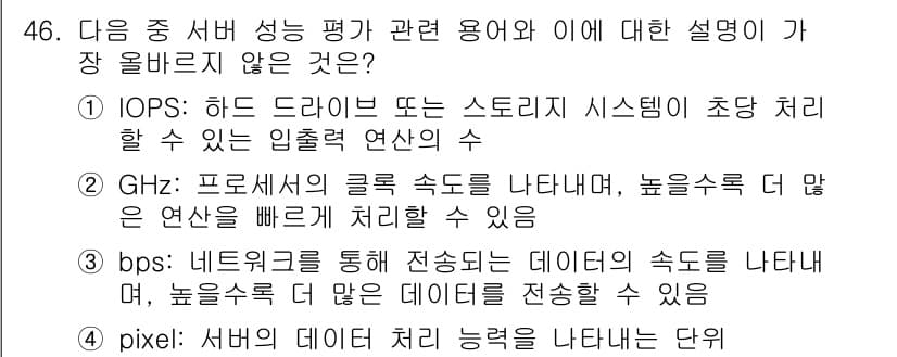 전자상거래관리사_2급 2024년 46번 - 정답과 핵심 포인트를 검수 중인 기출문제