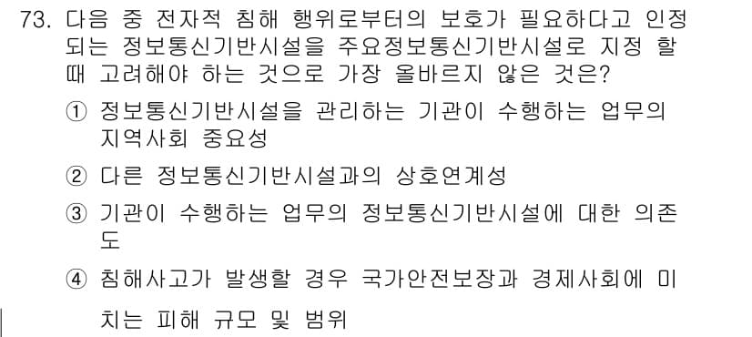 전자상거래관리사_2급 2024년 73번 - 정답과 핵심 포인트를 검수 중인 기출문제