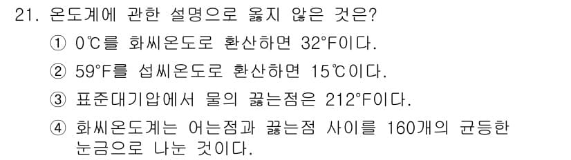검량사 2015년 21번 - 정답과 핵심 포인트를 검수 중인 기출문제
