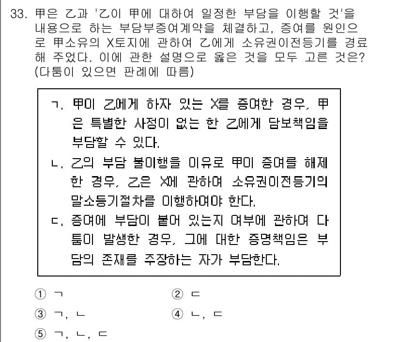 공인노무사_1차(민법) 2025년 33번 - 정답과 핵심 포인트를 검수 중인 기출문제