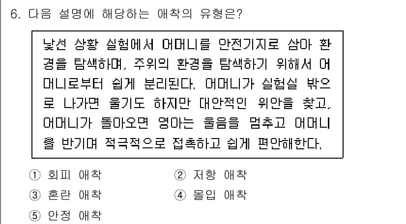 청소년상담사_3급(1교시)(구) 2024년 6번 - 정답과 핵심 포인트를 검수 중인 기출문제