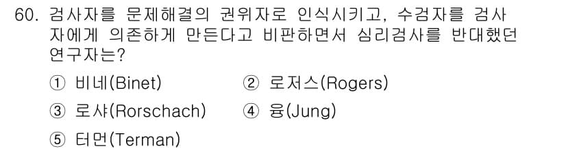 청소년상담사_3급(1교시) 2024년 60번 - 정답과 핵심 포인트를 검수 중인 기출문제