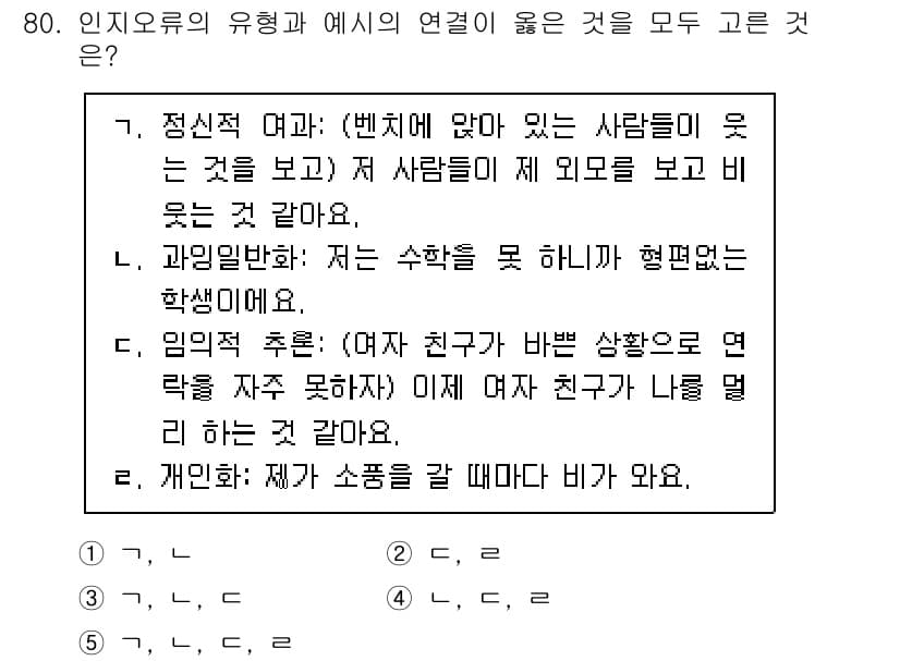 청소년상담사_3급(1교시) 2024년 80번 - 정답과 핵심 포인트를 검수 중인 기출문제