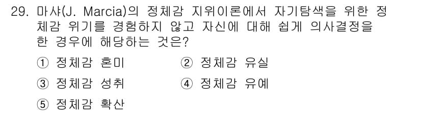 청소년상담사_3급(2교시)(구) 2024년 29번 - 정답과 핵심 포인트를 검수 중인 기출문제