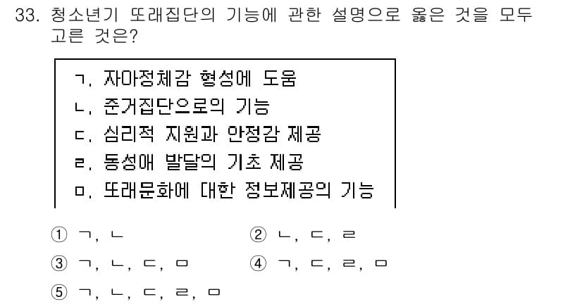 청소년상담사_3급(2교시) 2024년 33번 - 정답과 핵심 포인트를 검수 중인 기출문제