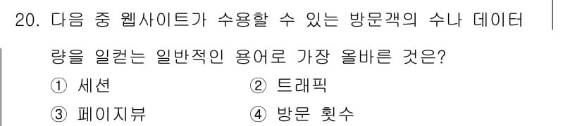 전자상거래관리사_1급 2025년 20번 - 정답과 핵심 포인트를 검수 중인 기출문제