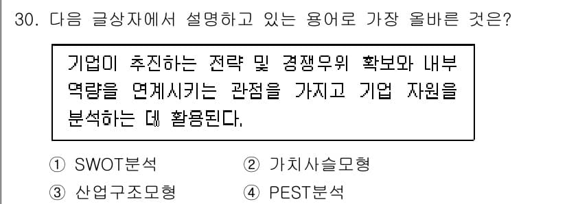 전자상거래관리사_1급 2025년 30번 - . 가치사슬모형

가치사슬모형은 기업의 내부 활동을 분석하여 경쟁력을 높... 에 관한 핵심 기출문제