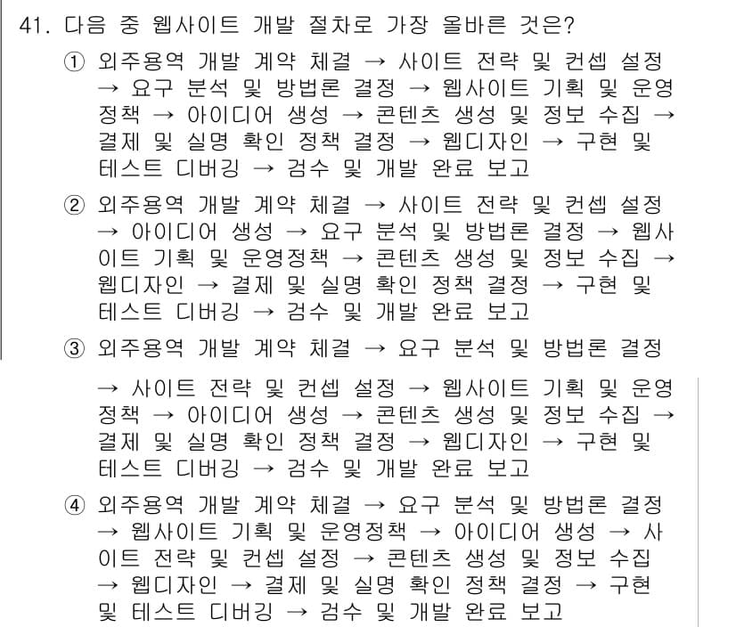 전자상거래관리사_1급 2025년 41번 - 정답과 핵심 포인트를 검수 중인 기출문제