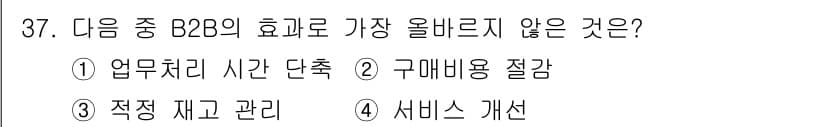 전자상거래운용사 2025년 37번 - 정답과 핵심 포인트를 검수 중인 기출문제