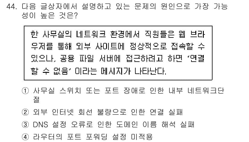 전자상거래운용사 2025년 44번 - 정답과 핵심 포인트를 검수 중인 기출문제