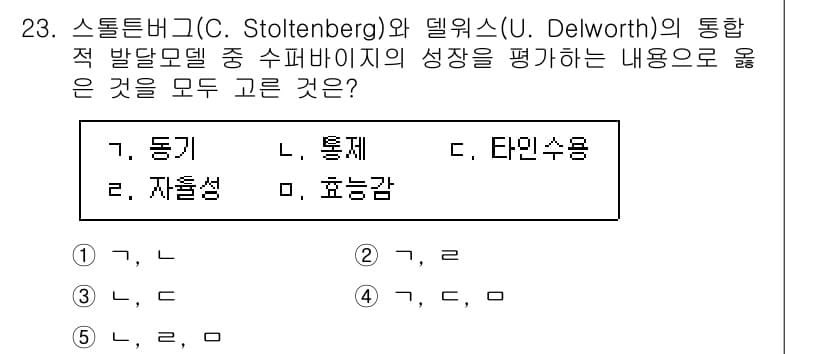 청소년상담사_1급(1교시)(구) 2025년 23번 - 정답과 핵심 포인트를 검수 중인 기출문제