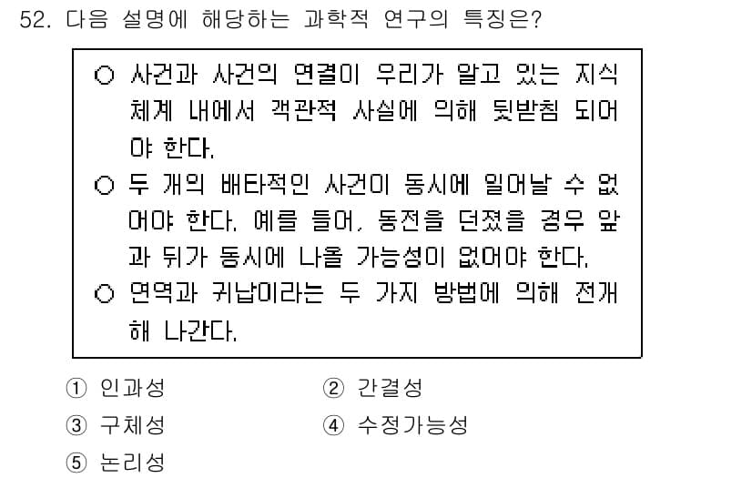 청소년상담사_1급(1교시)(구) 2025년 52번 - 이 문제는 두 가지 방법, 즉 인과관계와 수정 가능성의 수립을 통해 사건... 에 관한 핵심 기출문제