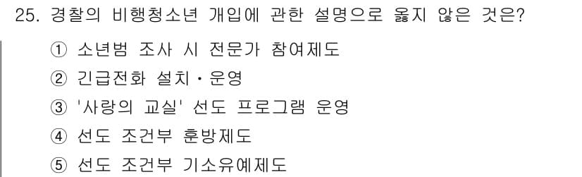 청소년상담사_1급(2교시) 2025년 25번 - 정답과 핵심 포인트를 검수 중인 기출문제