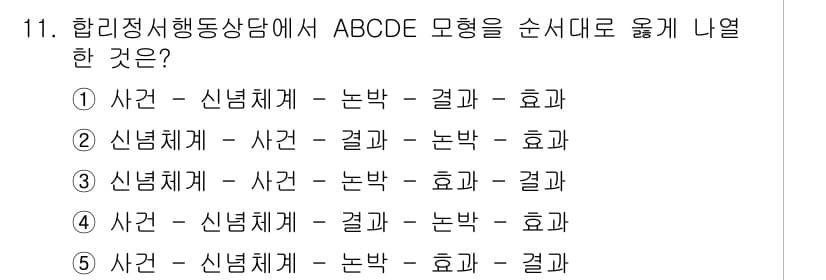 청소년상담사_2급(1교시)(구) 2025년 11번 - 정답과 핵심 포인트를 검수 중인 기출문제