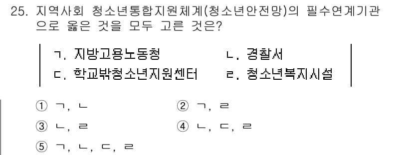 청소년상담사_2급(1교시)(구) 2025년 25번 - 정답과 핵심 포인트를 검수 중인 기출문제