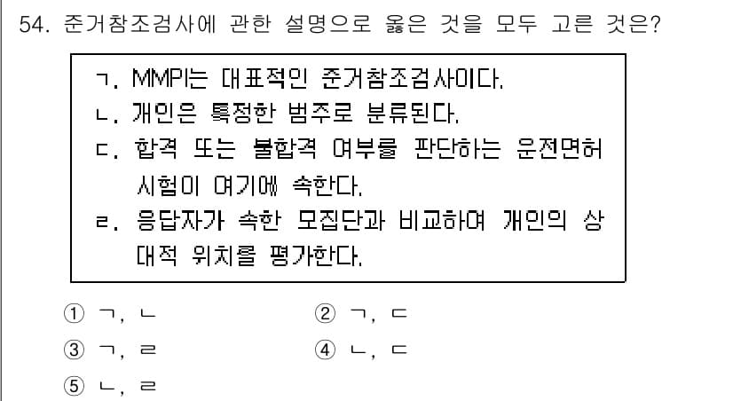 청소년상담사_3급(1교시)(구) 2025년 54번 - 정답과 핵심 포인트를 검수 중인 기출문제