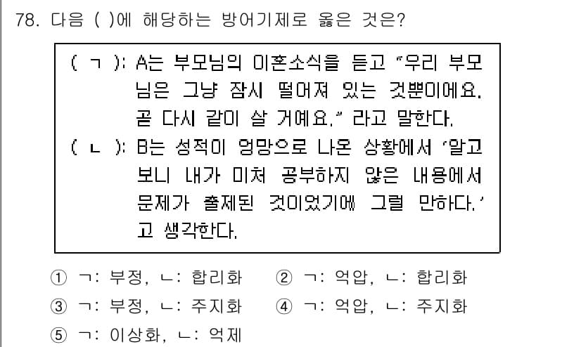 청소년상담사_3급(1교시)(구) 2025년 78번 - 정답과 핵심 포인트를 검수 중인 기출문제