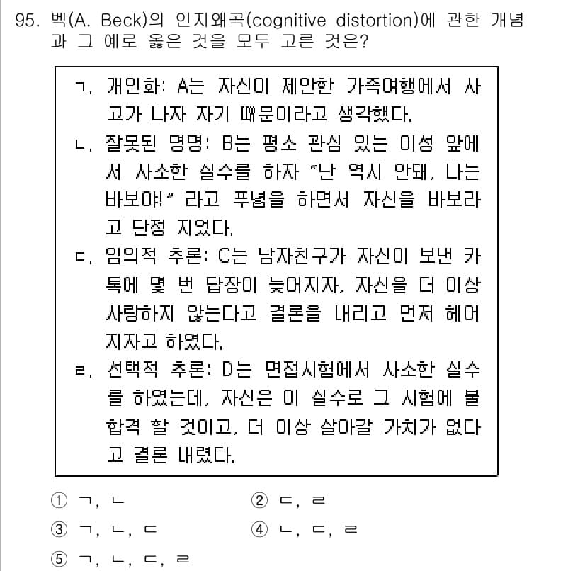 청소년상담사_3급(1교시)(구) 2025년 95번 - 정답과 핵심 포인트를 검수 중인 기출문제